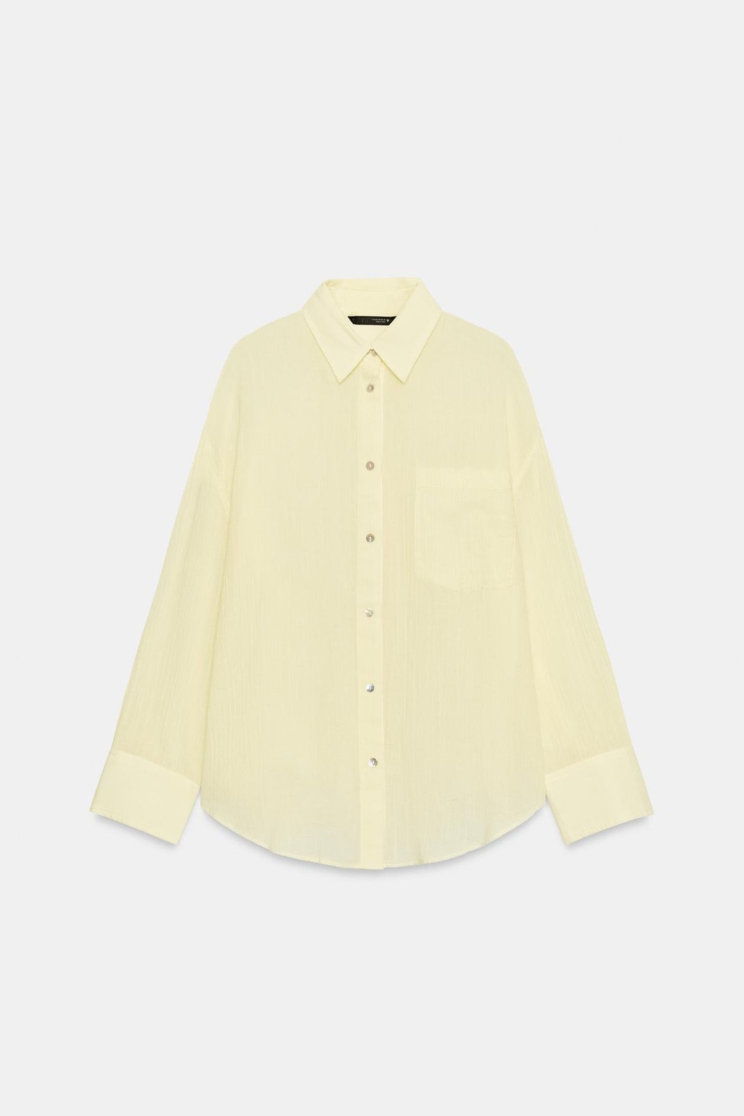 Camisa amarilla pastel amplia