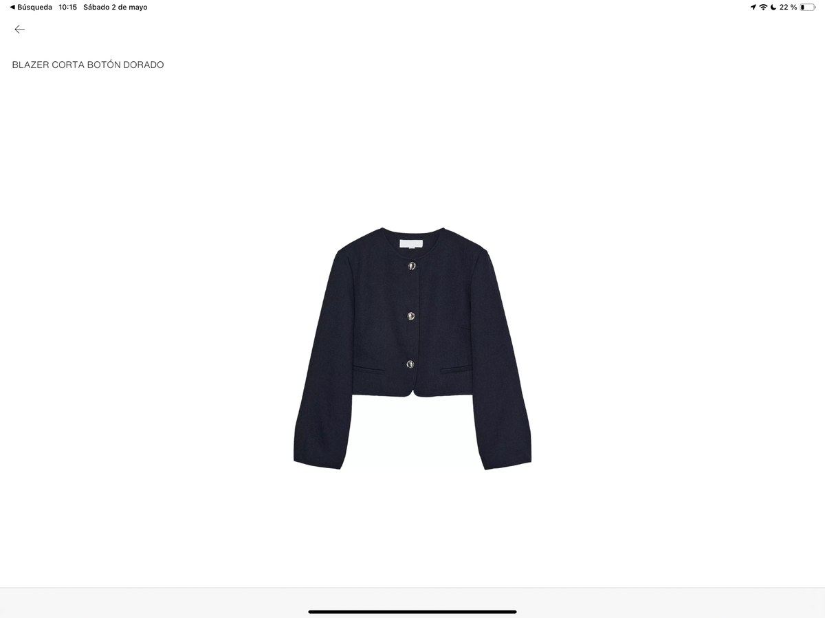 Blazer corta azul marino