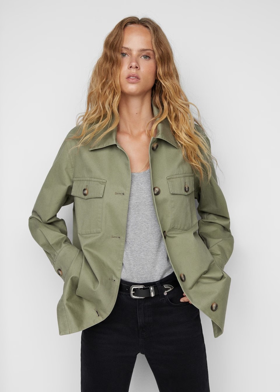 Sobrecamisa verde caqui