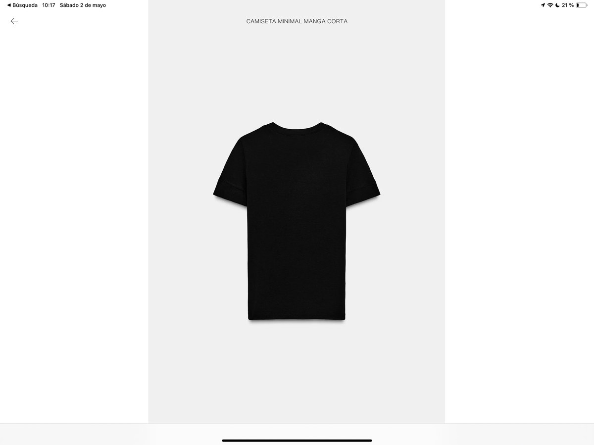 Camiseta negra básica de manga corta